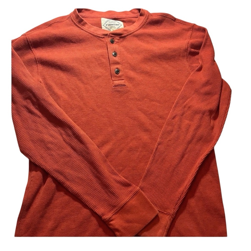 St. John’s Bay Men’s Shirt Burnt orange, Size Medium, thermal